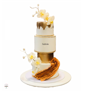 Golden Ruffle Cake