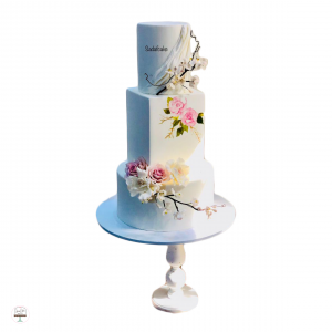 Hand painted flower cake