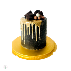 Men’s birthday (cake black and gold )