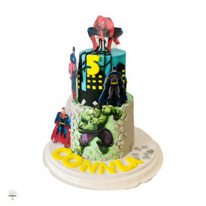 Superheroes cake
